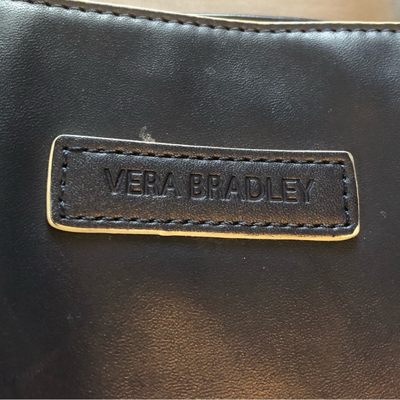 Vera Bradley Buckle Slim Faux Leather Navy Blue Tote - Picture 3 of 8